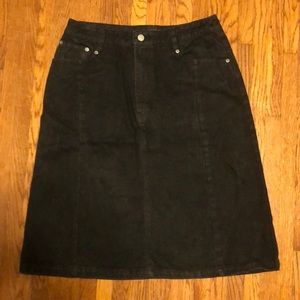 All Saints black denim skirt size M